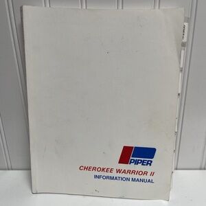 Piper Cherokee Warrior II PA-28-161 Pilot's Information Manual 1976